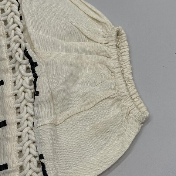 Scarlett Poppies Women’s Pallazzio Long Puff Sleeve Shirt Size XS Antique White - Picture 9 of 14